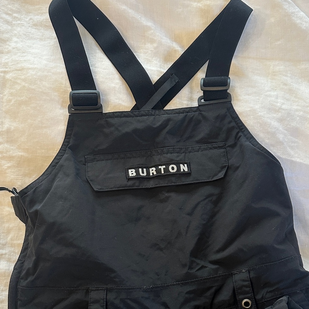 Burton kids Skylar Black Snow Bib Size Medium